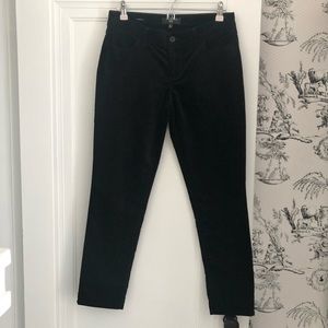 Talbots signature cotton blend black velvet jean size 8P EUC mid rise ankle pant
